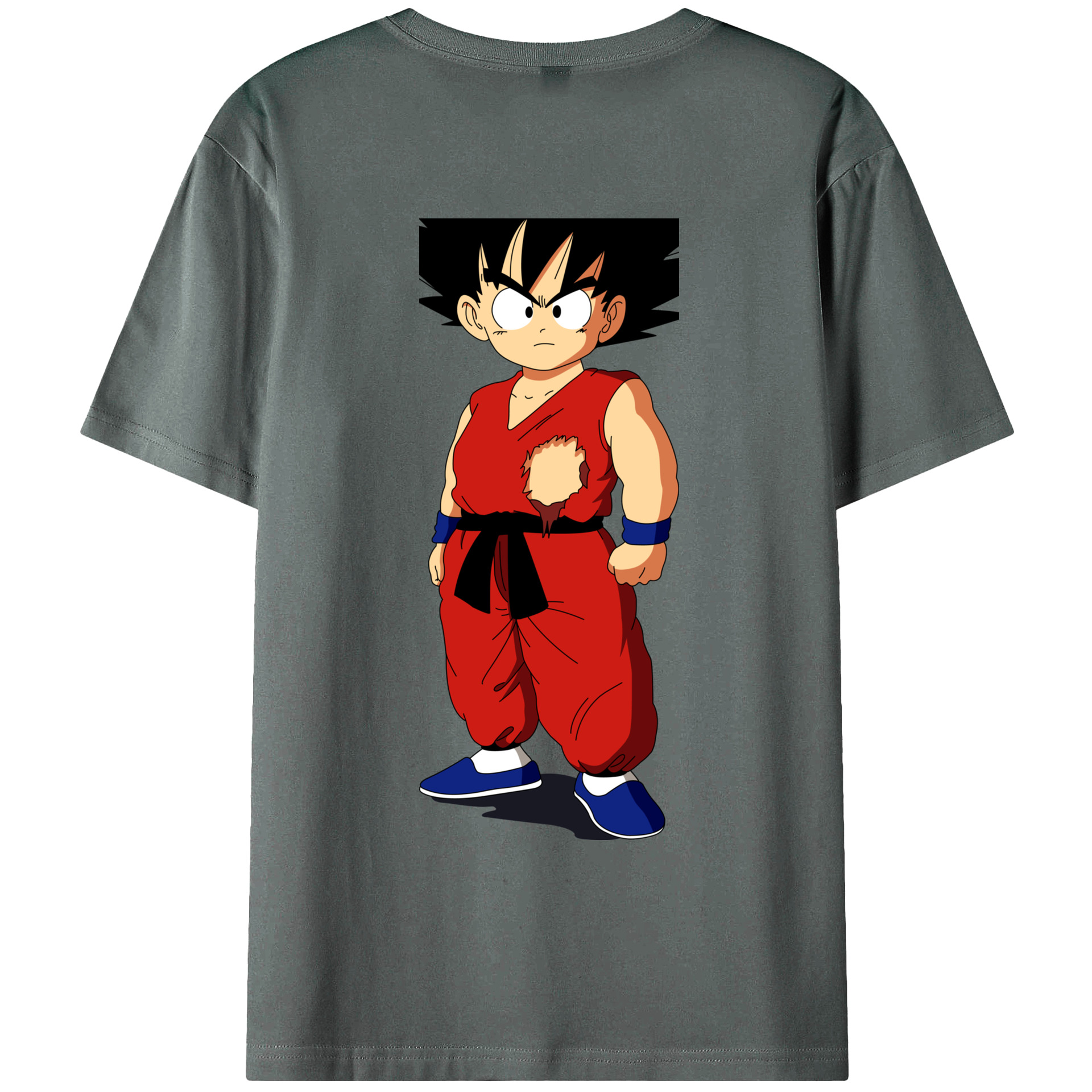 （画像用） ドラゴンボール 孫悟空（そん ごくう）Son Goku カカロット DRAGON BALL Kakarotto 綿100％ メンズ半袖Tシャツ（バックプリント） 通気性